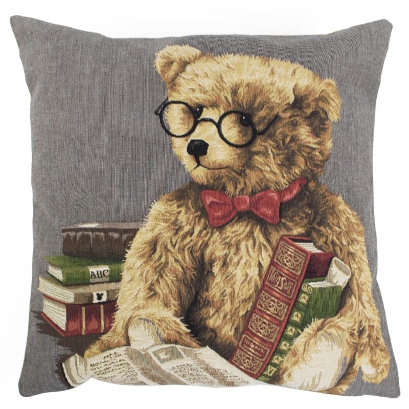 Gobelin Kussen Teddybear Lezend 45x45cm Mars & More