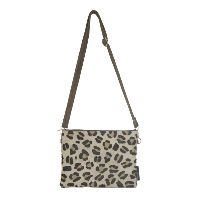 *crossbody Tas Horizontaal Panter 18x24cm* Mars & More