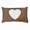 *kussen Koe Hart Bruin 30x50cm* Mars & More