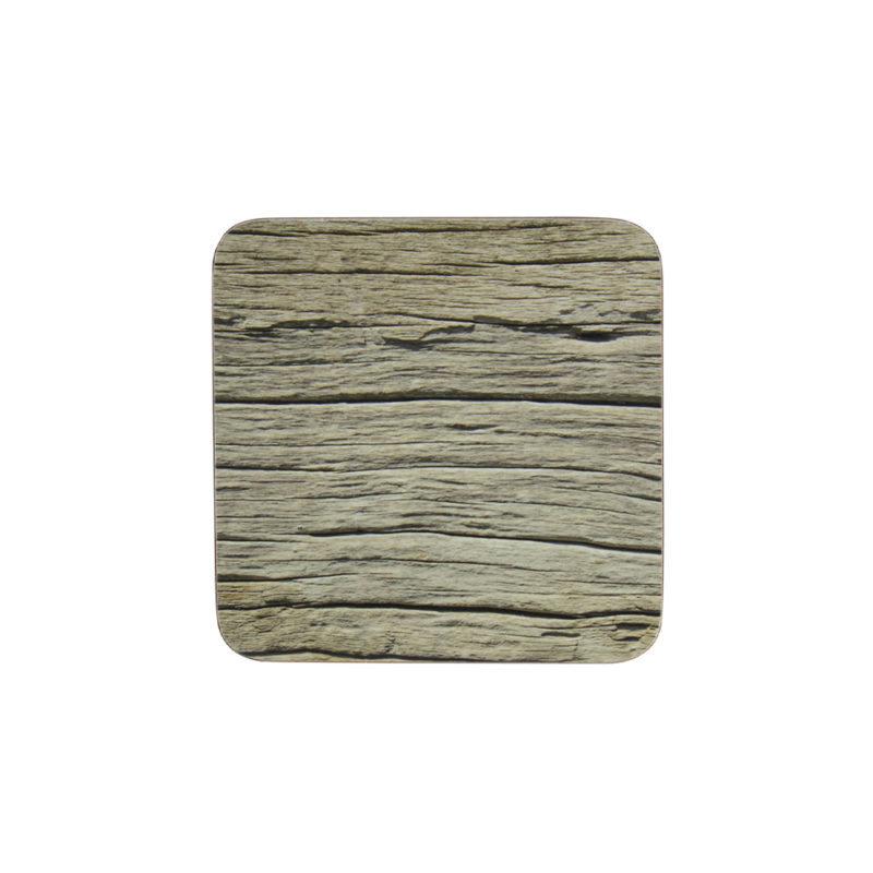 Onderzetter Oud Hout 10x10cm (6)* Mars & More