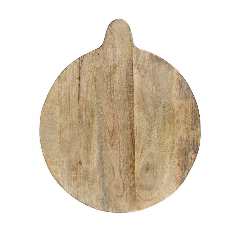 Snijplank Mango Hout Rond Poot Dia 40cm* Mars & More